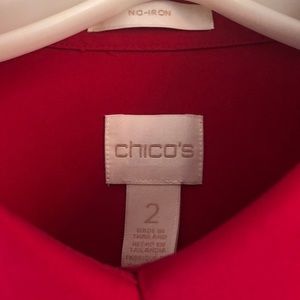 Chico’s red button up blouse